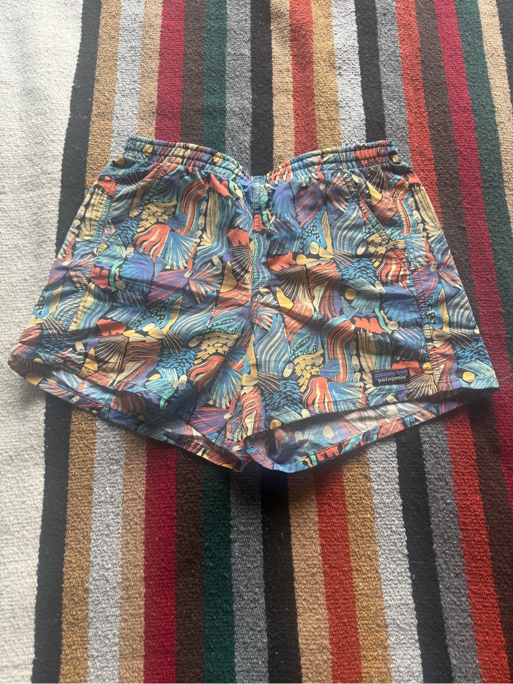 Patagonia Multicolor Floral-Pattern Athletic Shorts - Picture 1 of 3